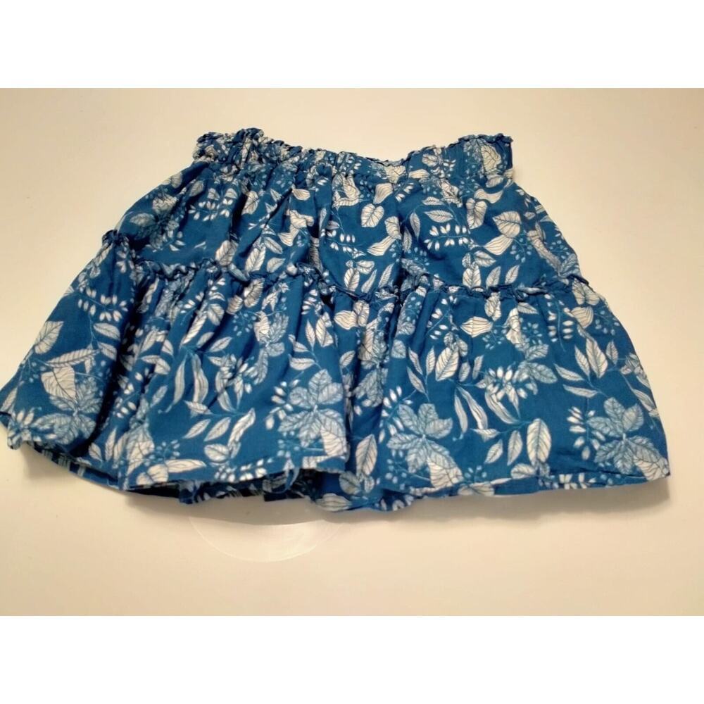 Eberjey Womens Cotton Textured Floral Mini Skirt Blue One Size